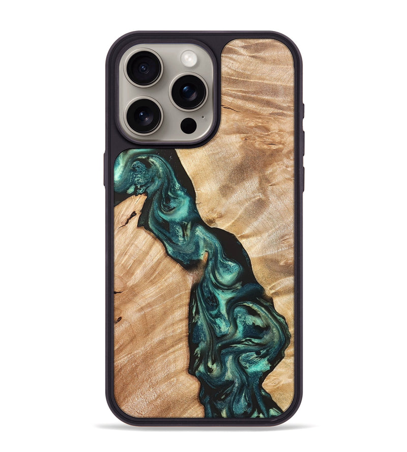 iPhone 15 Pro Max Wood Phone Case - Graham (Green, 823965)