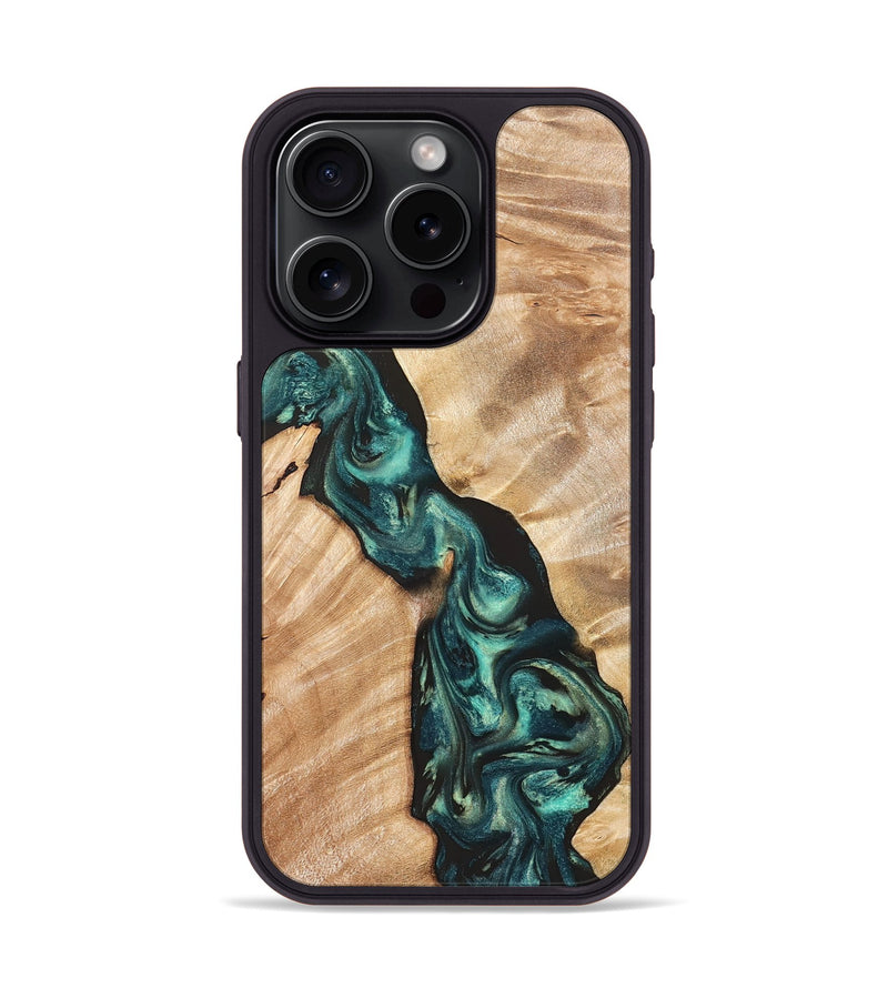 iPhone 15 Pro Wood Phone Case - Graham (Green, 823965)