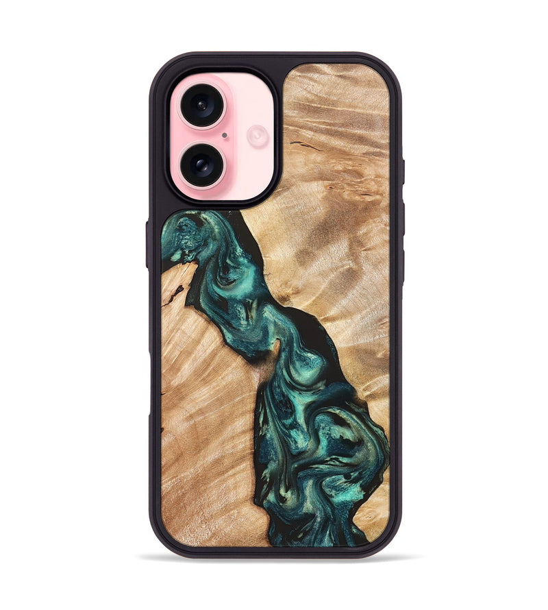 iPhone 16 Wood Phone Case - Graham (Green, 823965)