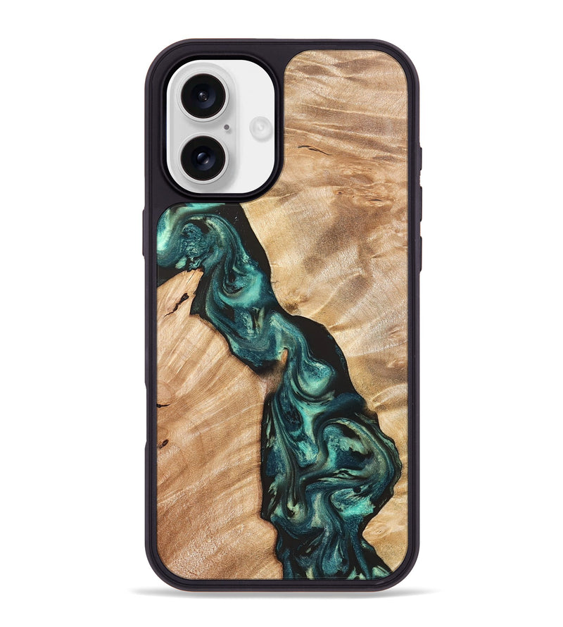 iPhone 16 Plus Wood Phone Case - Graham (Green, 823965)