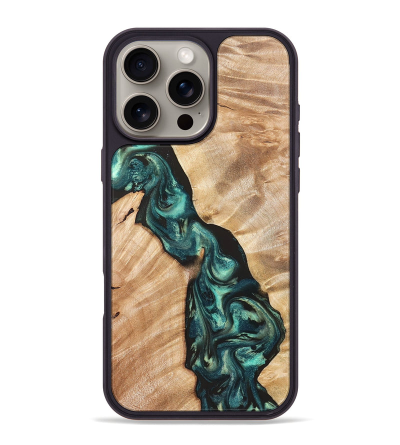 iPhone 16 Pro Max Wood Phone Case - Graham (Green, 823965)