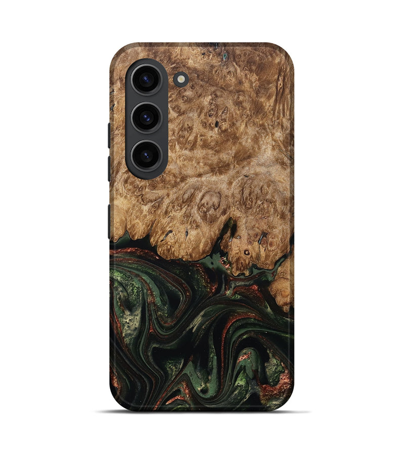Galaxy S23 Wood Live Edge Phone Case - Ariah (Green, 823973)