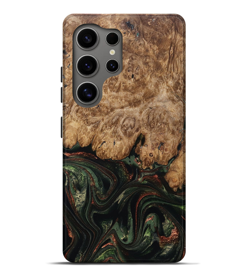 Galaxy S25 Ultra Wood Live Edge Phone Case - Ariah (Green, 823973)