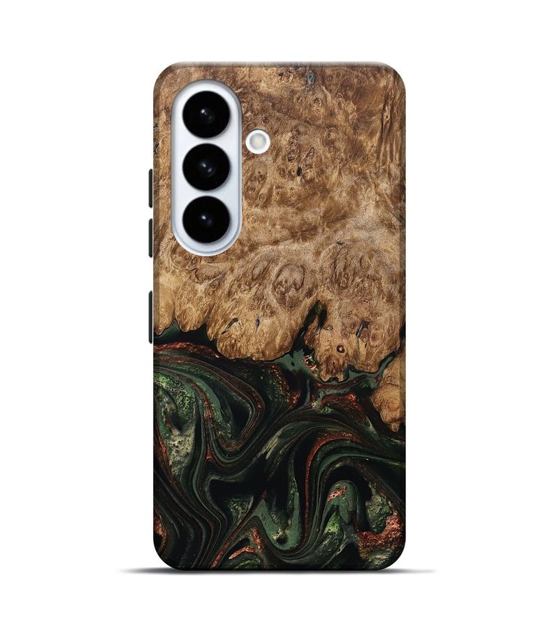 Galaxy S26 Wood Live Edge Phone Case - Ariah (Green, 823973)