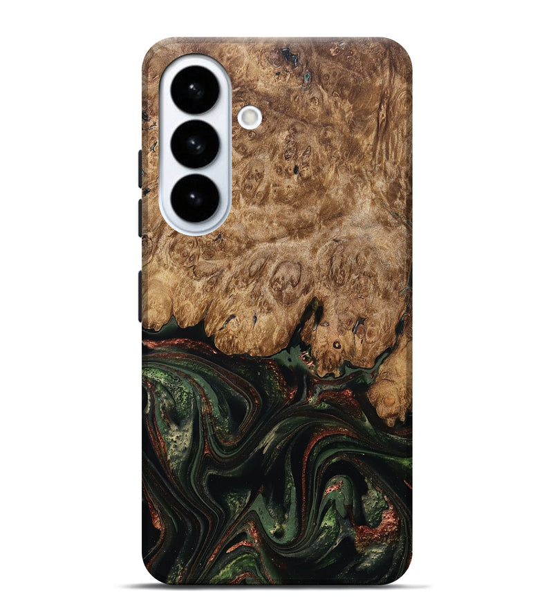 Galaxy S26 Plus Wood Live Edge Phone Case - Ariah (Green, 823973)