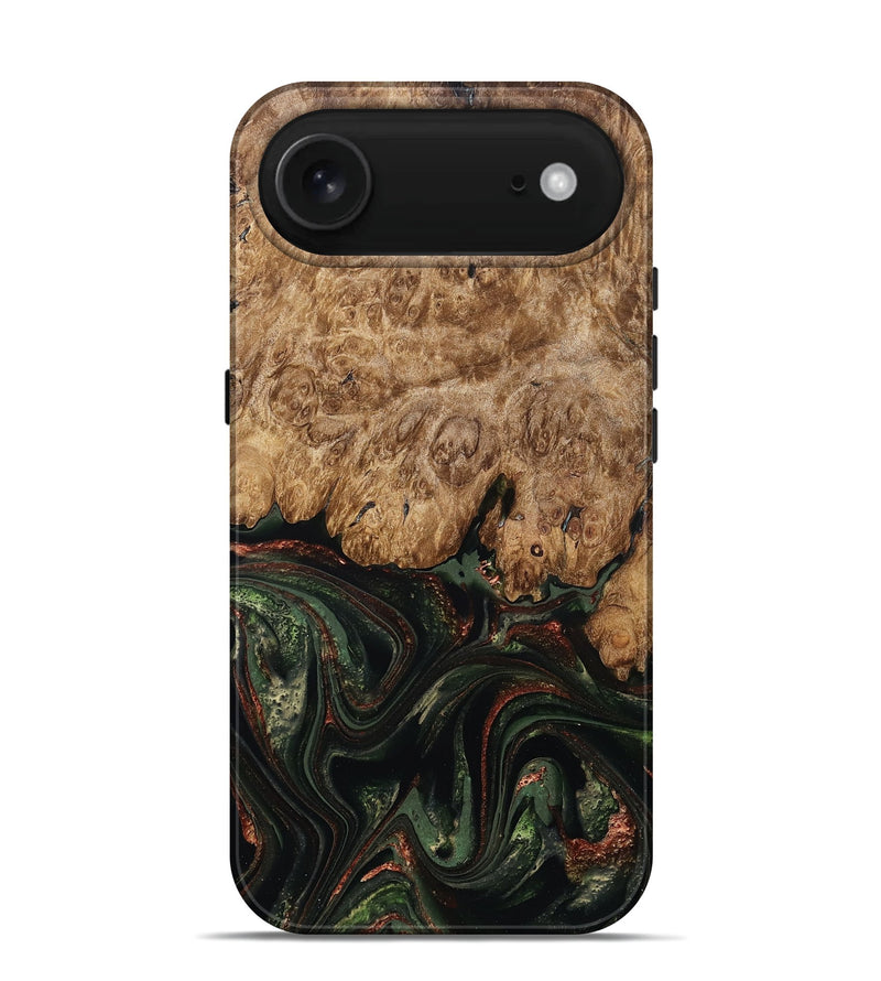 iPhone 17 Air Wood Live Edge Phone Case - Ariah (Green, 823973)