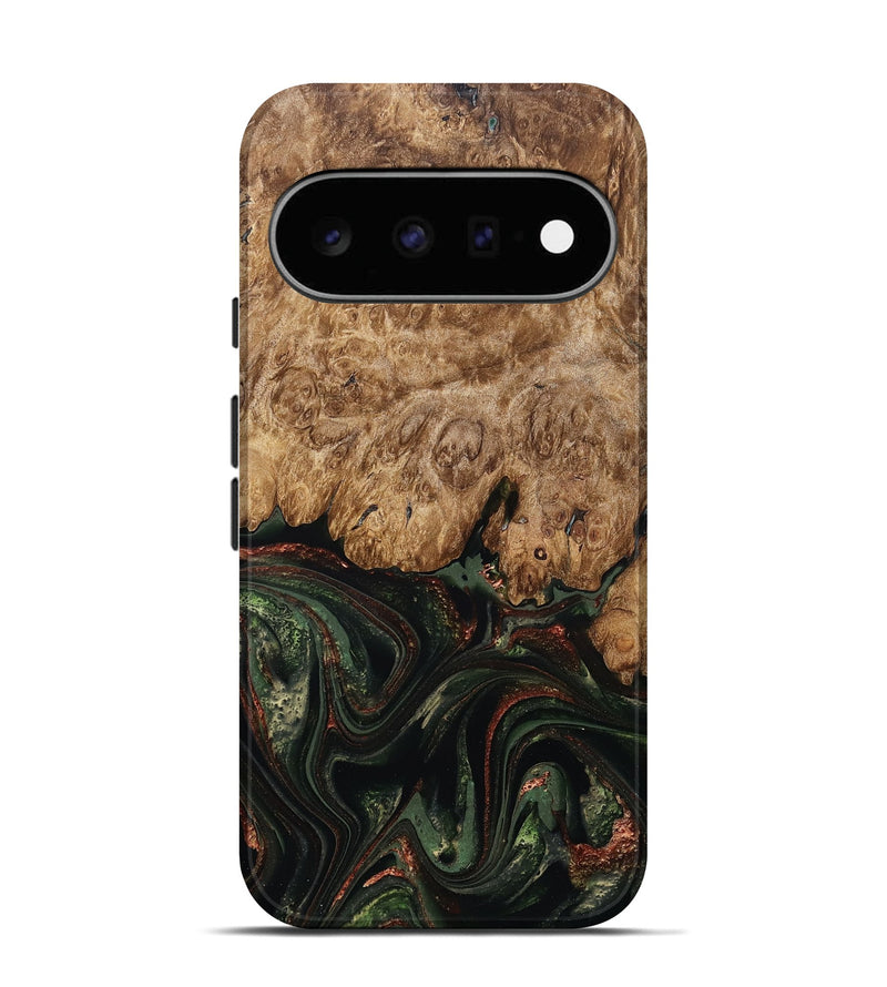 Pixel 11 Wood Live Edge Phone Case - Ariah (Green, 823973)