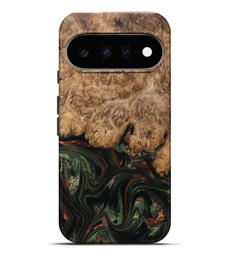 Pixel 11 Pro XL Wood Live Edge Phone Case - Ariah (Green, 823973)
