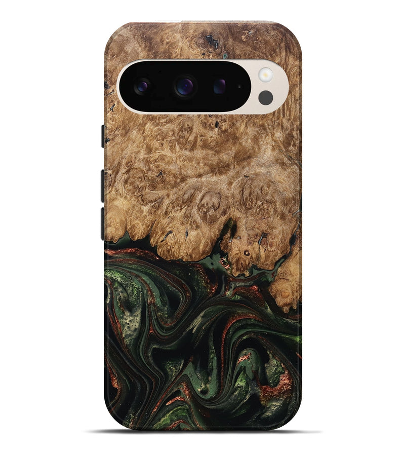 Pixel 9 Pro XL Wood Live Edge Phone Case - Ariah (Green, 823973)
