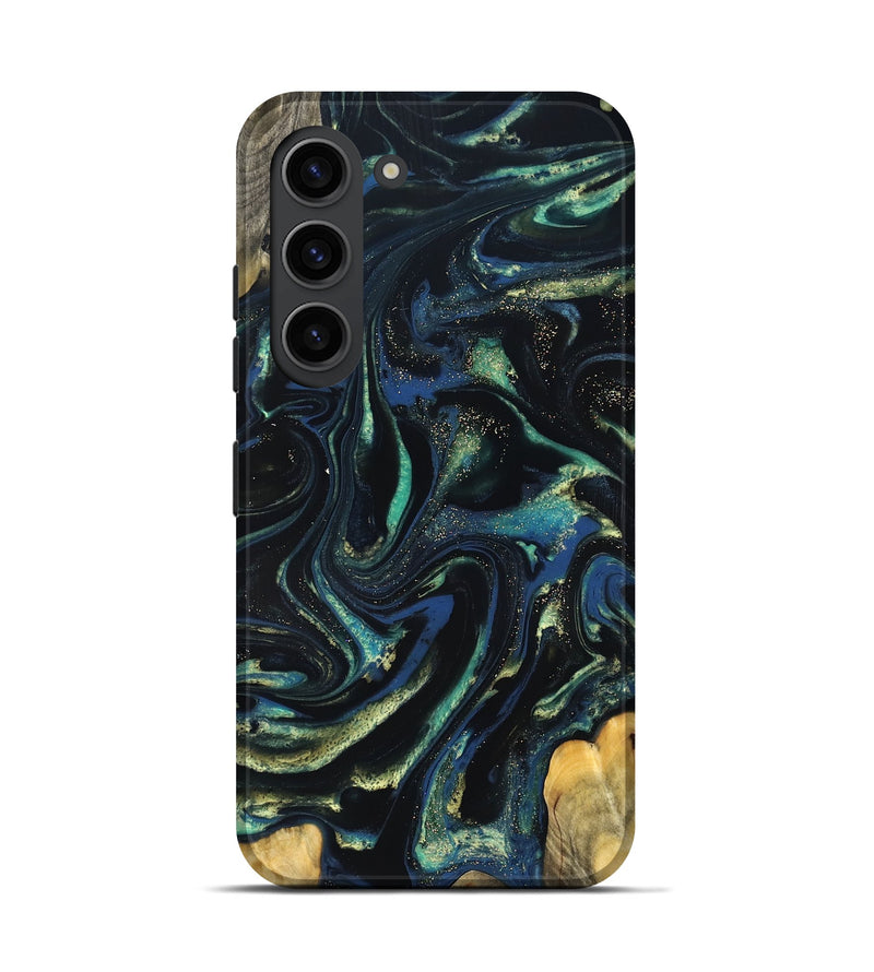 Galaxy S23 Wood Live Edge Phone Case - Zada (Green, 823976)