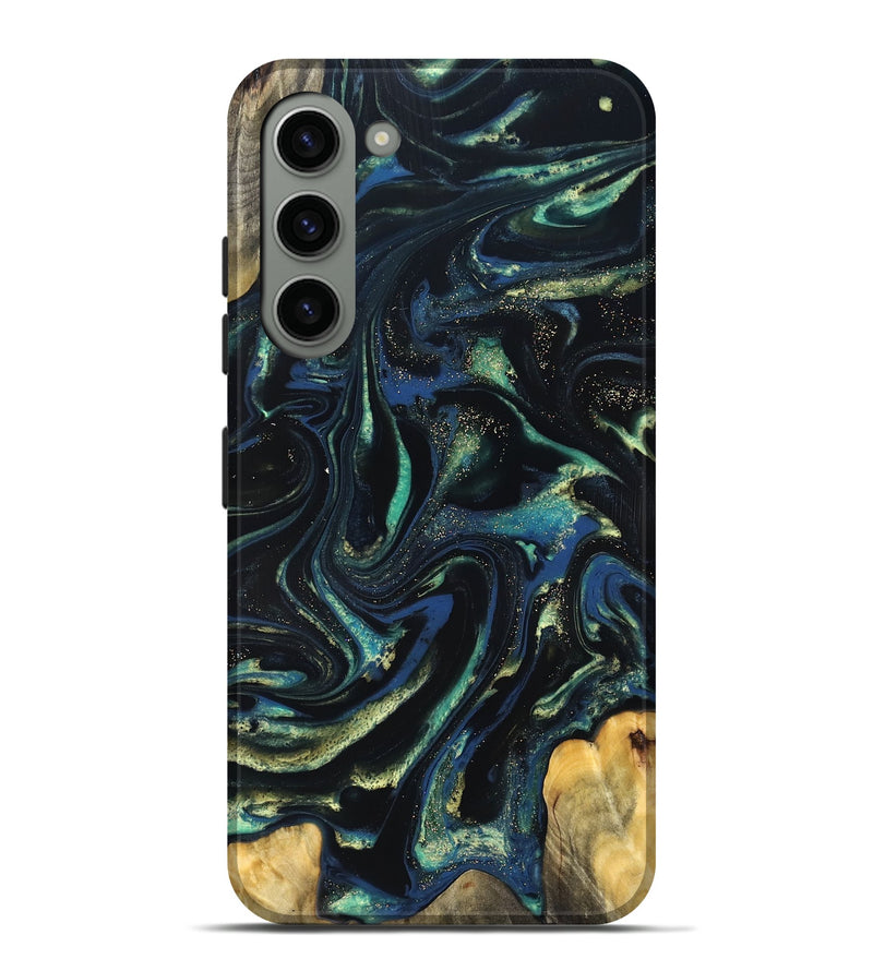 Galaxy S23 Plus Wood Live Edge Phone Case - Zada (Green, 823976)