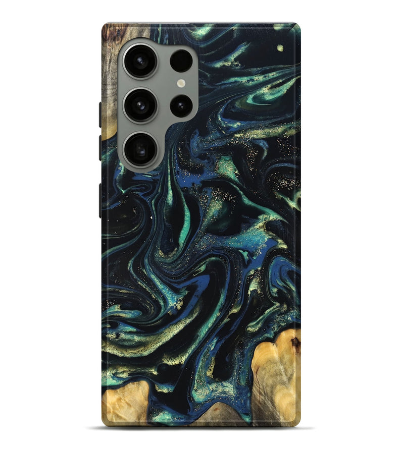 Galaxy S24 Ultra Wood Live Edge Phone Case - Zada (Green, 823976)
