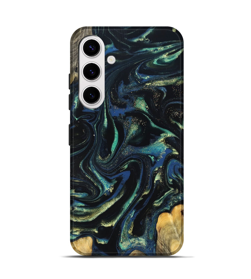 Galaxy S25 Wood Live Edge Phone Case - Zada (Green, 823976)