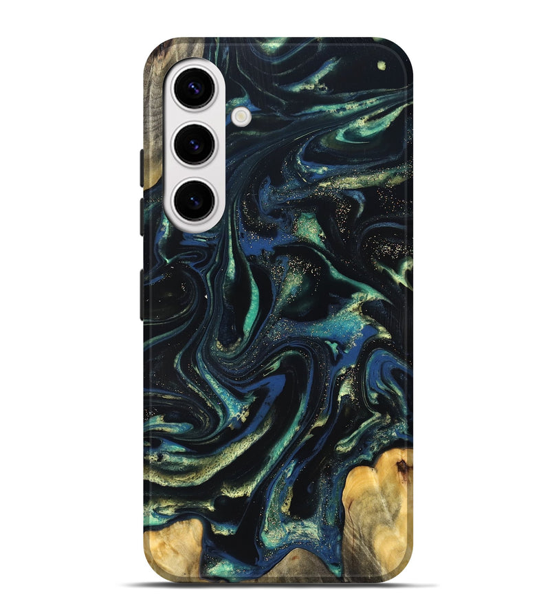 Galaxy S25 Plus Wood Live Edge Phone Case - Zada (Green, 823976)