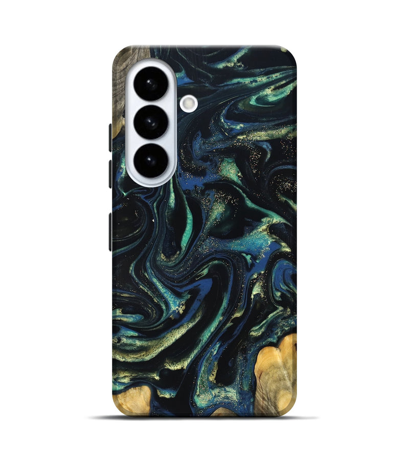 Galaxy S26 Wood Live Edge Phone Case - Zada (Green, 823976)