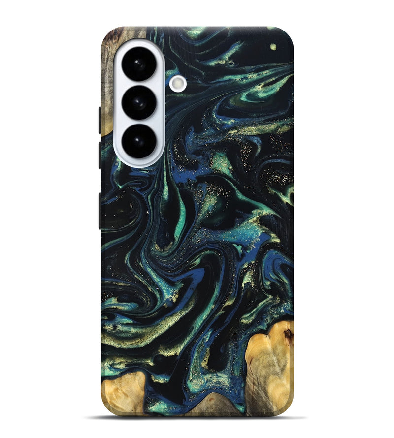 Galaxy S26 Plus Wood Live Edge Phone Case - Zada (Green, 823976)