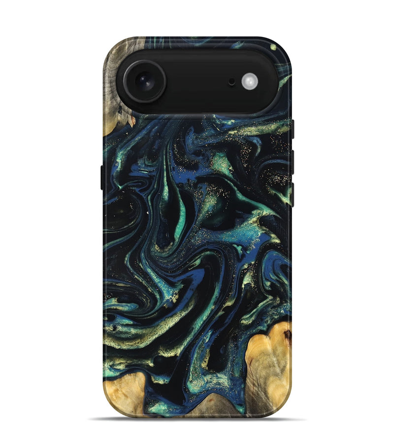 iPhone 17 Air Wood Live Edge Phone Case - Zada (Green, 823976)