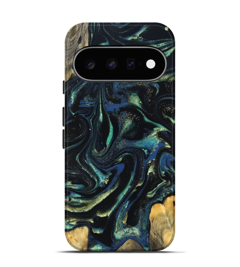 Pixel 11 Wood Live Edge Phone Case - Zada (Green, 823976)