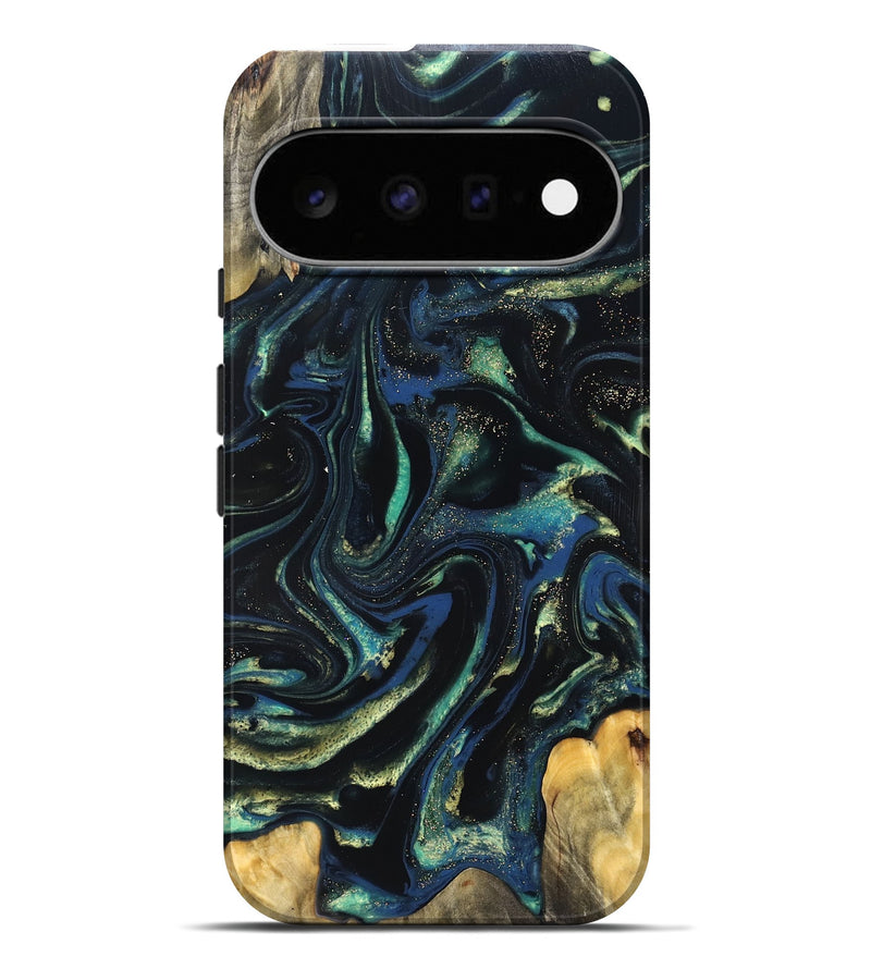 Pixel 11 Pro XL Wood Live Edge Phone Case - Zada (Green, 823976)