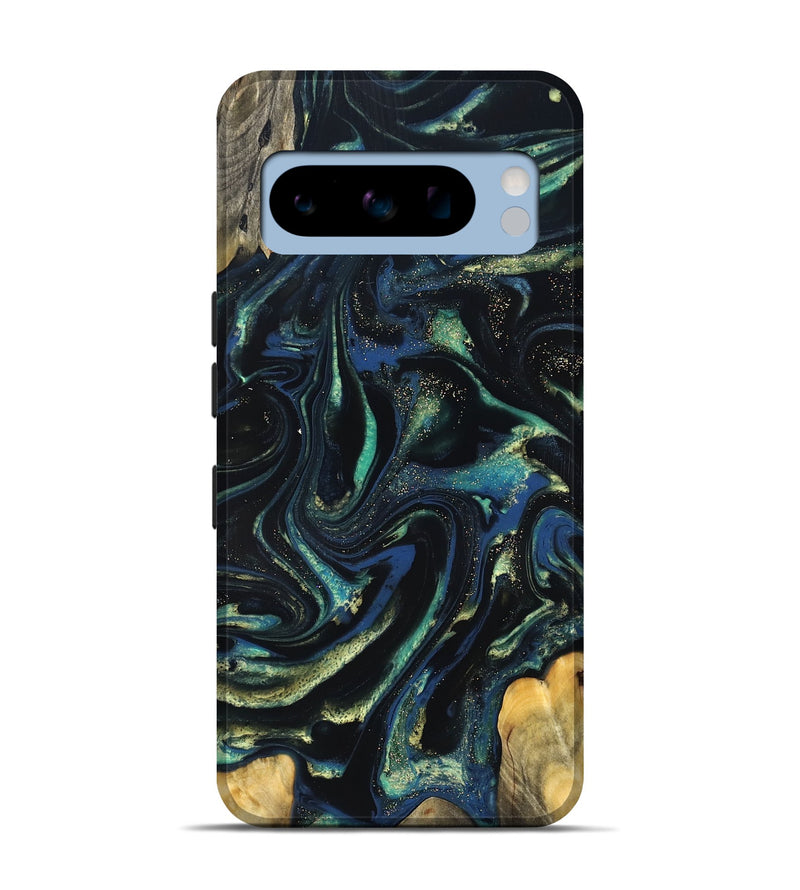 Pixel 8 Pro Wood Live Edge Phone Case - Zada (Green, 823976)