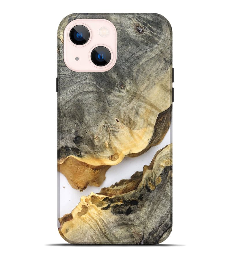 iPhone 14 Plus Wood Live Edge Phone Case - Edward (Clear, 823979)
