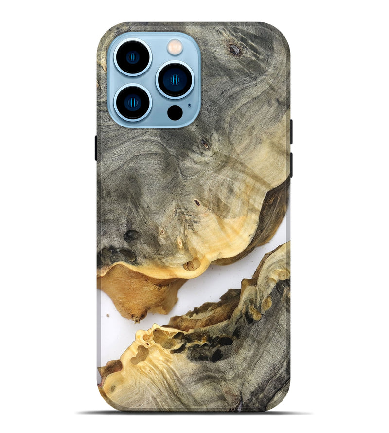 iPhone 14 Pro Max Wood Live Edge Phone Case - Edward (Clear, 823979)