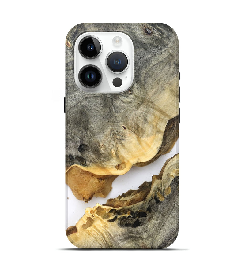 iPhone 15 Pro Wood Live Edge Phone Case - Edward (Clear, 823979)