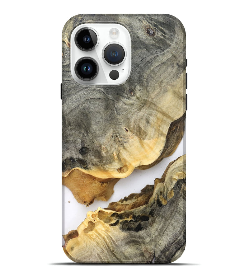 iPhone 15 Pro Max Wood Live Edge Phone Case - Edward (Clear, 823979)