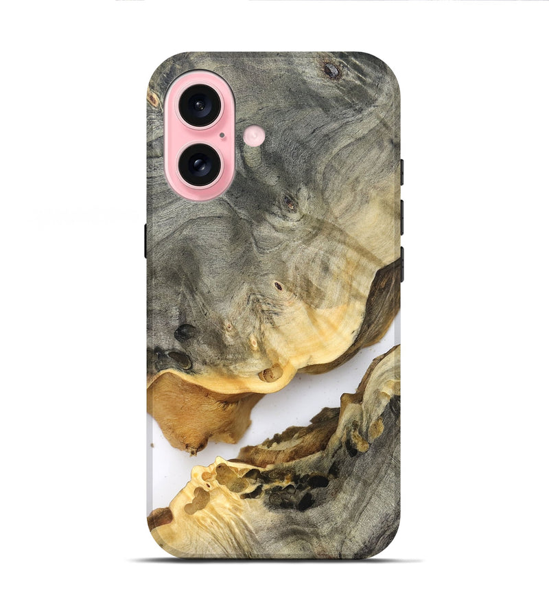 iPhone 16 Wood Live Edge Phone Case - Edward (Clear, 823979)