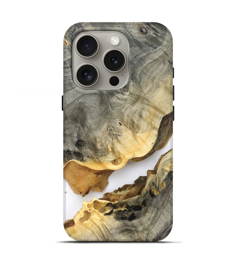 iPhone 16 Pro Wood Live Edge Phone Case - Edward (Clear, 823979)