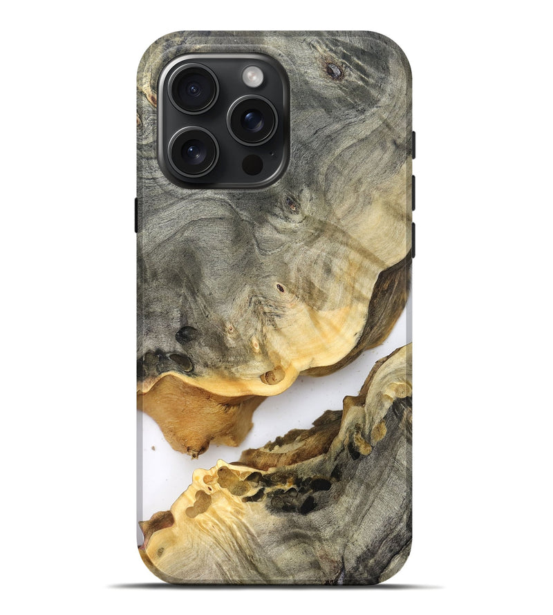 iPhone 16 Pro Max Wood Live Edge Phone Case - Edward (Clear, 823979)