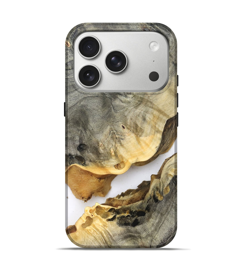 iPhone 17 Pro Wood Live Edge Phone Case - Edward (Clear, 823979)