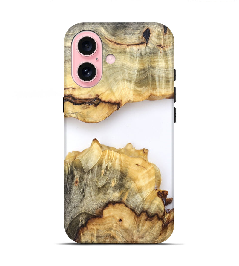 iPhone 16 Wood Live Edge Phone Case - Merry (Clear, 823980)