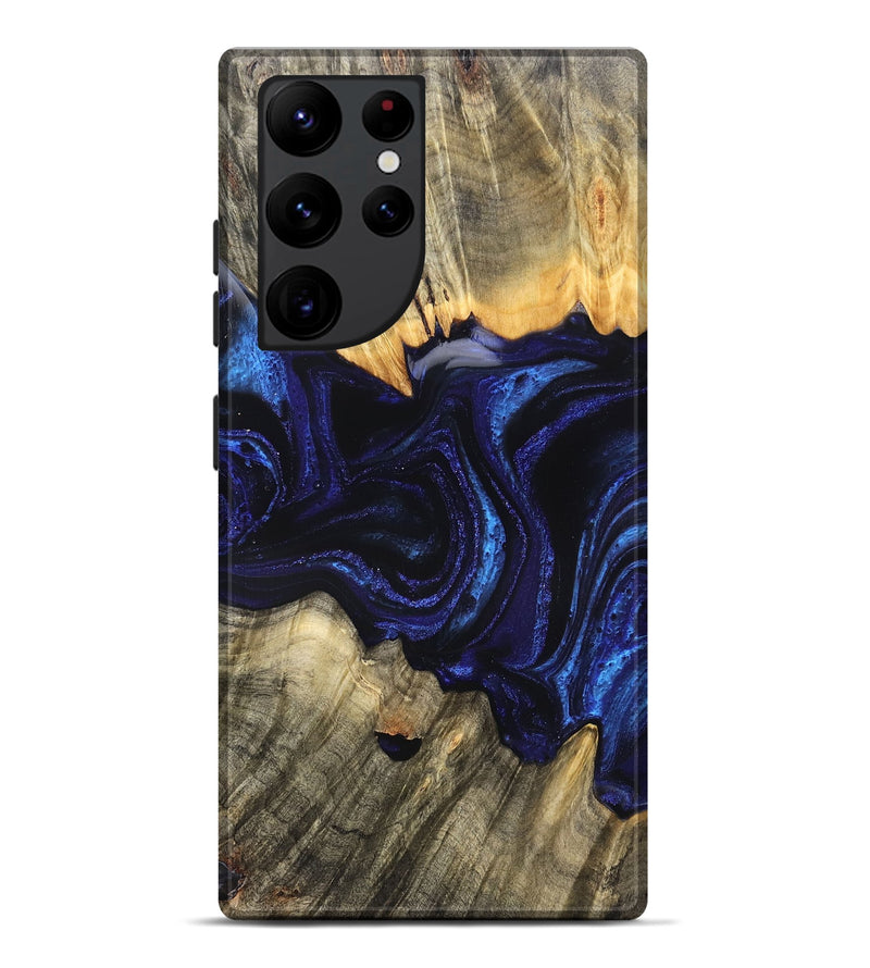 Galaxy S22 Ultra Wood Live Edge Phone Case - Rollie (Blue, 823991)