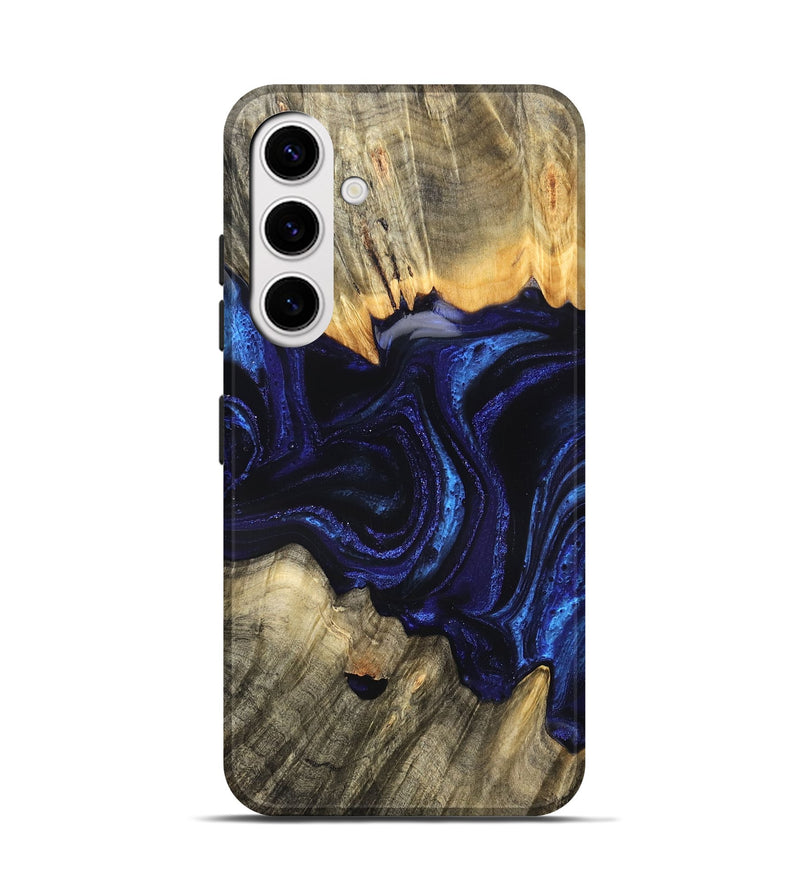 Galaxy S25 Wood Live Edge Phone Case - Rollie (Blue, 823991)