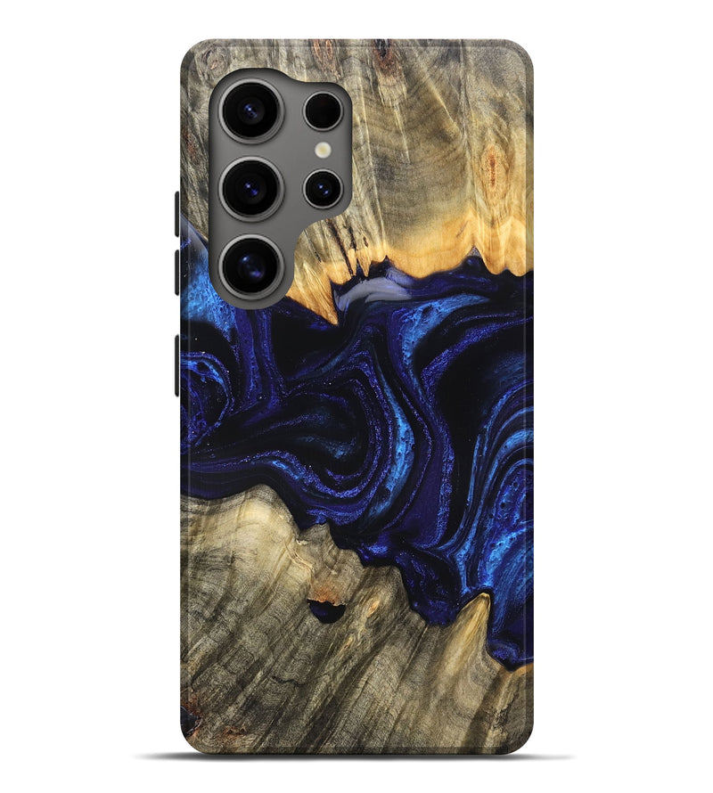 Galaxy S25 Ultra Wood Live Edge Phone Case - Rollie (Blue, 823991)