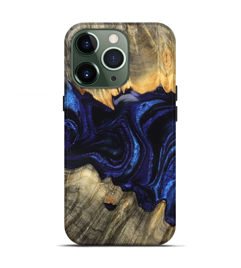 iPhone 13 Pro Wood Live Edge Phone Case - Rollie (Blue, 823991)
