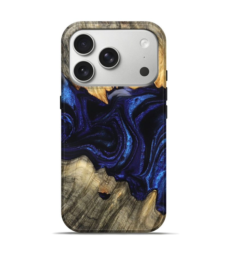 iPhone 17 Pro Wood Live Edge Phone Case - Rollie (Blue, 823991)