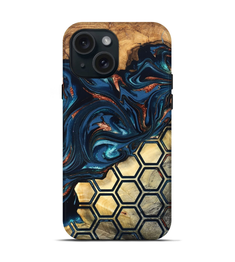 iPhone 15 Wood Live Edge Phone Case - Shannan (Pattern, 823992)