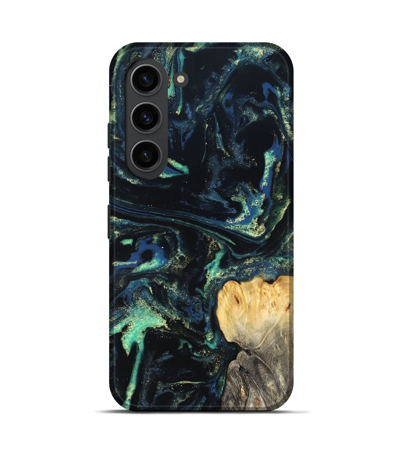 Galaxy S23 Wood Live Edge Phone Case - Adelina (Blue, 823993)