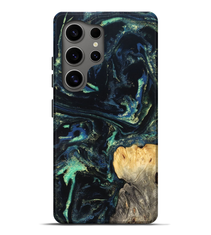 Galaxy S25 Ultra Wood Live Edge Phone Case - Adelina (Blue, 823993)