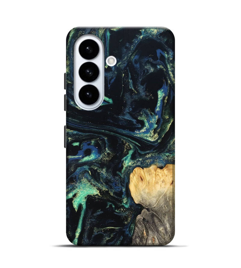 Galaxy S26 Wood Live Edge Phone Case - Adelina (Blue, 823993)