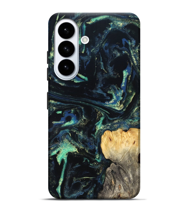 Galaxy S26 Plus Wood Live Edge Phone Case - Adelina (Blue, 823993)