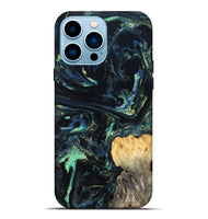 iPhone 14 Pro Max Wood Live Edge Phone Case - Adelina (Blue, 823993)