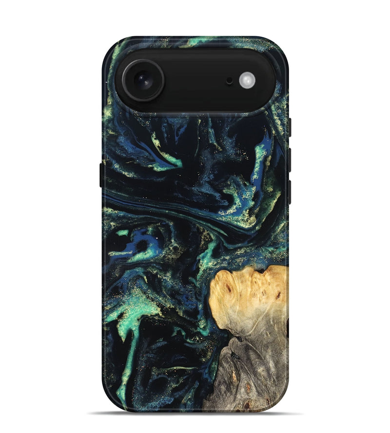 iPhone 17 Air Wood Live Edge Phone Case - Adelina (Blue, 823993)