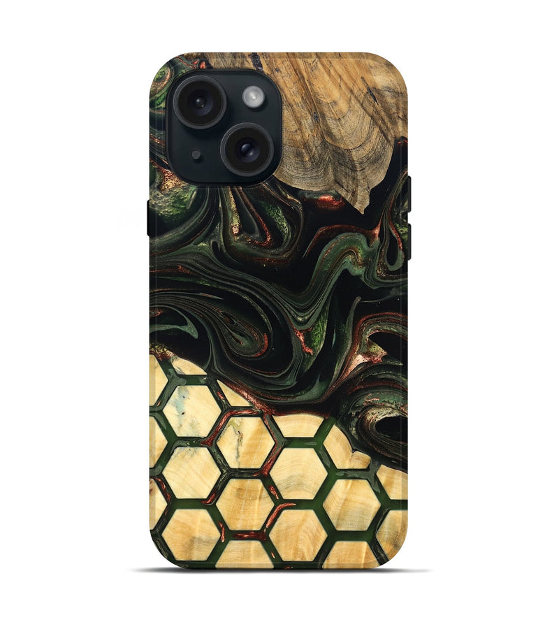 iPhone 15 Wood Live Edge Phone Case - Wesson (Pattern, 823995)
