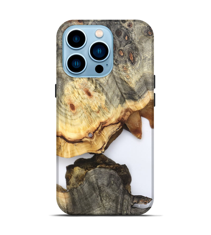 iPhone 14 Pro Wood Live Edge Phone Case - Debbi (Clear, 823996)