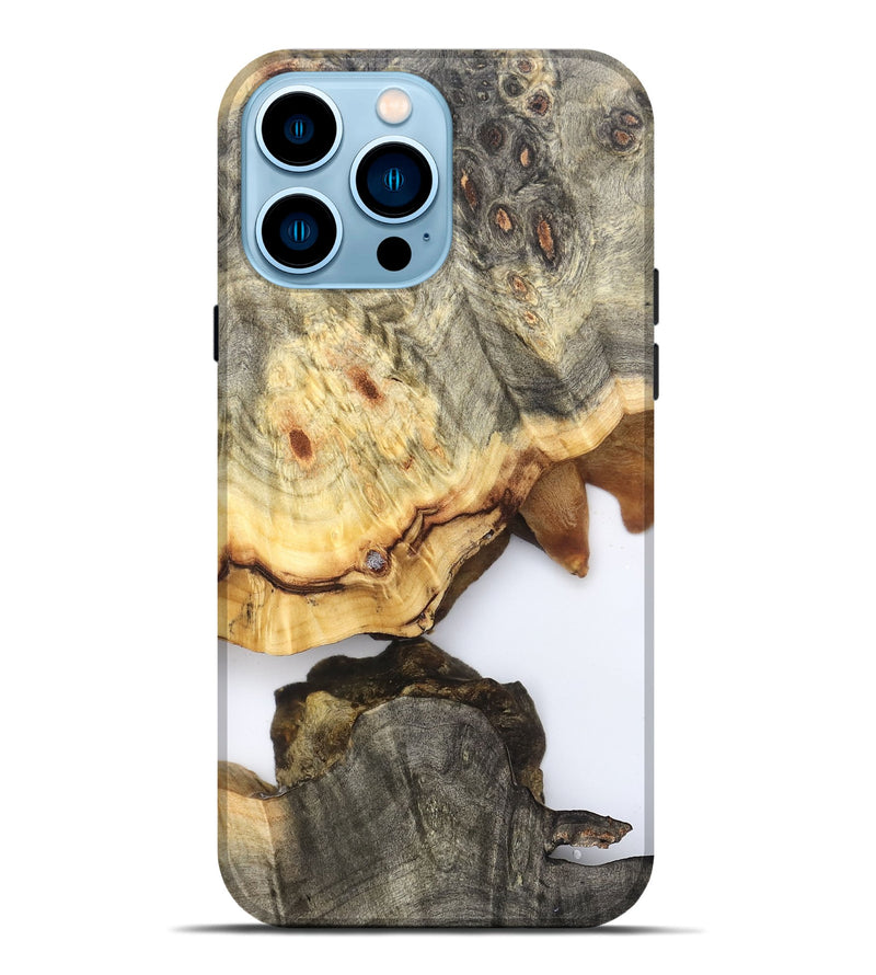 iPhone 14 Pro Max Wood Live Edge Phone Case - Debbi (Clear, 823996)