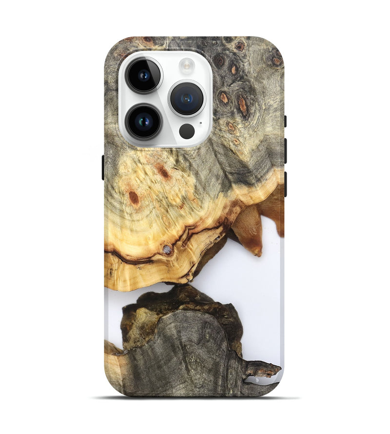 iPhone 15 Pro Wood Live Edge Phone Case - Debbi (Clear, 823996)