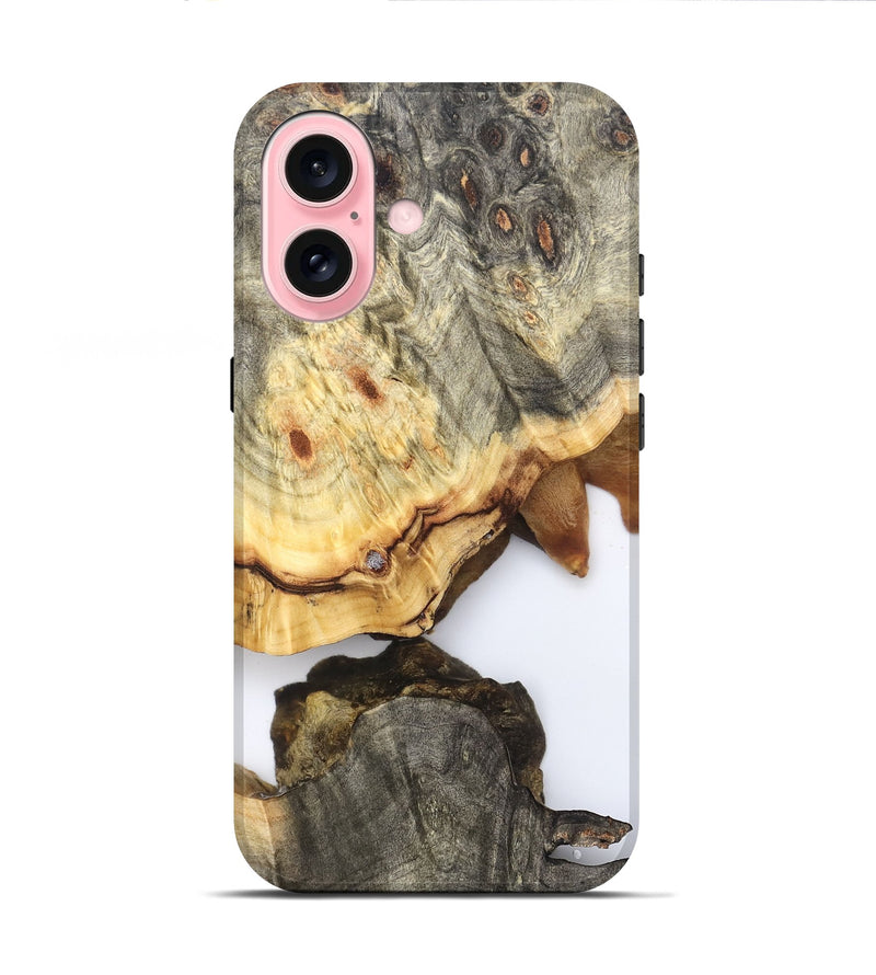 iPhone 16 Wood Live Edge Phone Case - Debbi (Clear, 823996)